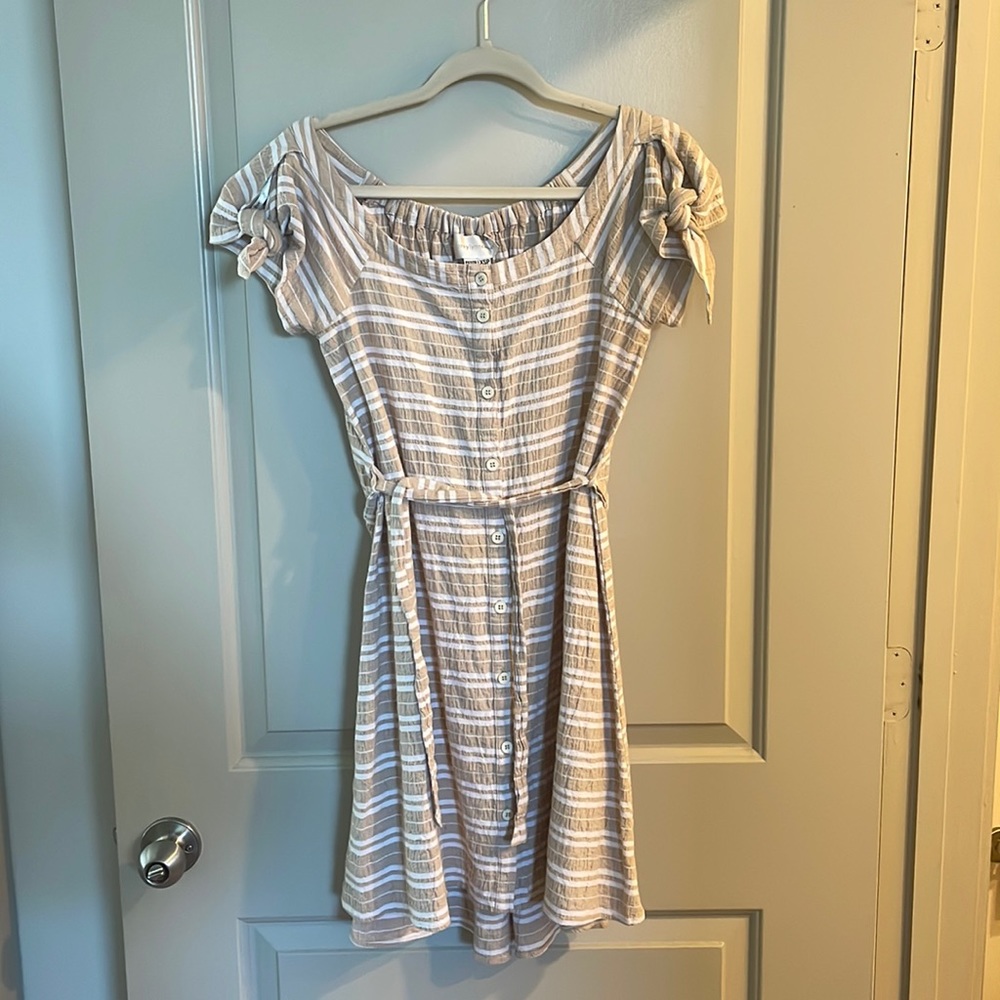 Striped linen dress